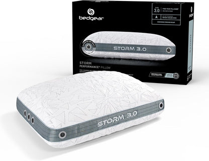 Bedgear Storm Performance Pillow, 1.0 Cooling Pillow for Side Sleepers, Medium Firm Support, Ver-Tex Cooling Cover, Air-X Mesh, Washable