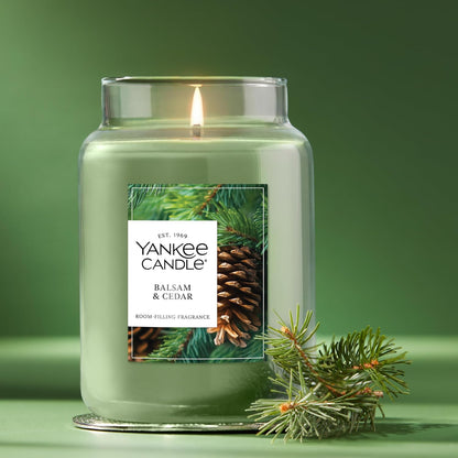 Yankee Candle Balsam & Cedar Scented Candle, 22oz Large Jar