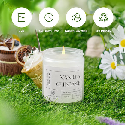 Molensun Lemon Eucalyptus Scented Candles, Aromatherapy Jar Candle, 7 oz Long Lasting Candles, Soy Wax Candle Gift for Women