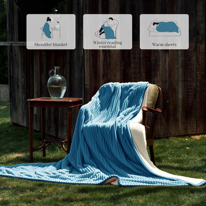 Texciting Heated Blanket Electric Blanket Throw 50''X60''-Heating Throw with 9 Heat Settings-2-10 Hours Auto Off,ETL Certified,Machine Washable (Green)