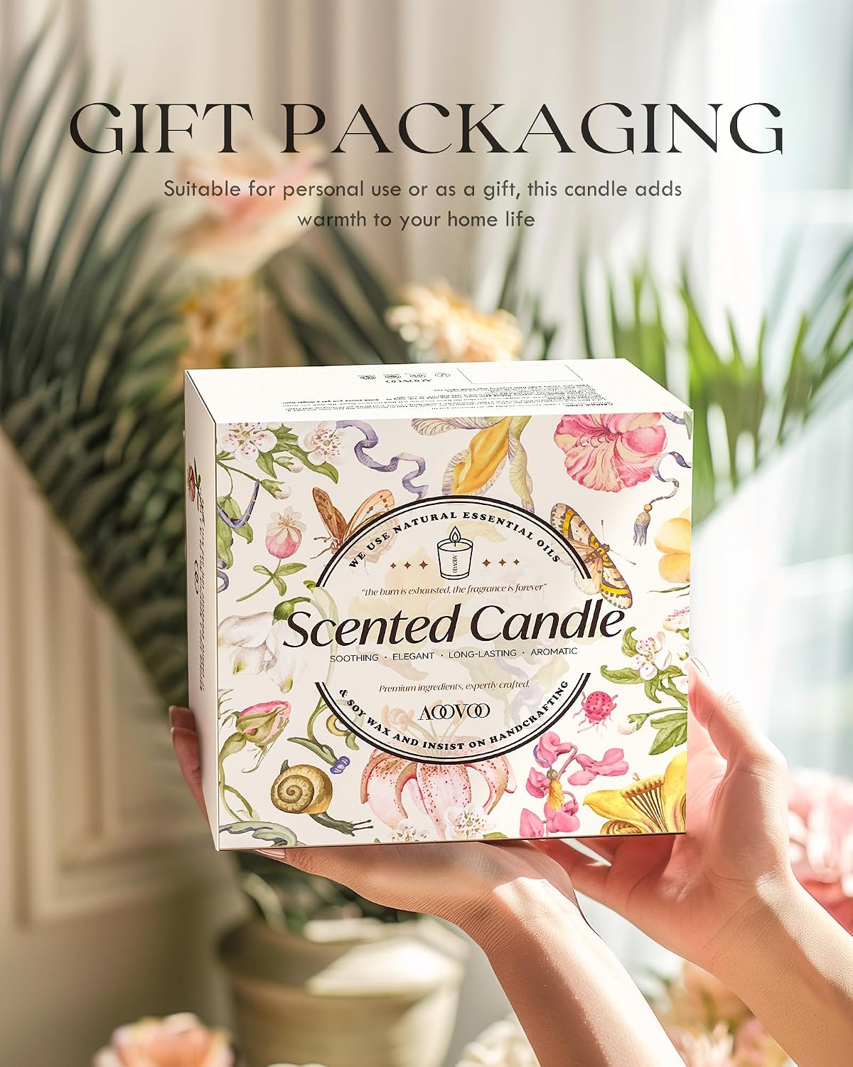 AOOVOO Scented Candles - 4PC Candle Set, 36 oz Soy Candles