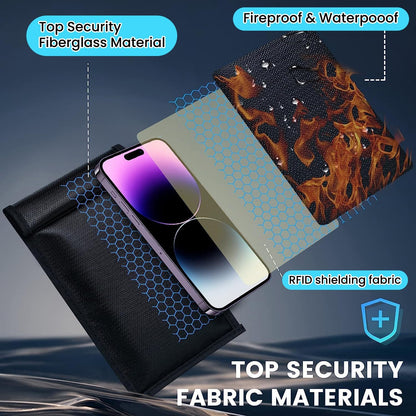 Faraday Bags for Phones and Car Key 2 Pack, Signal Blocking Pouch, Cell Phone Signal Jammer, Car Key/WiFi/RFID/GPS Signal Blocker