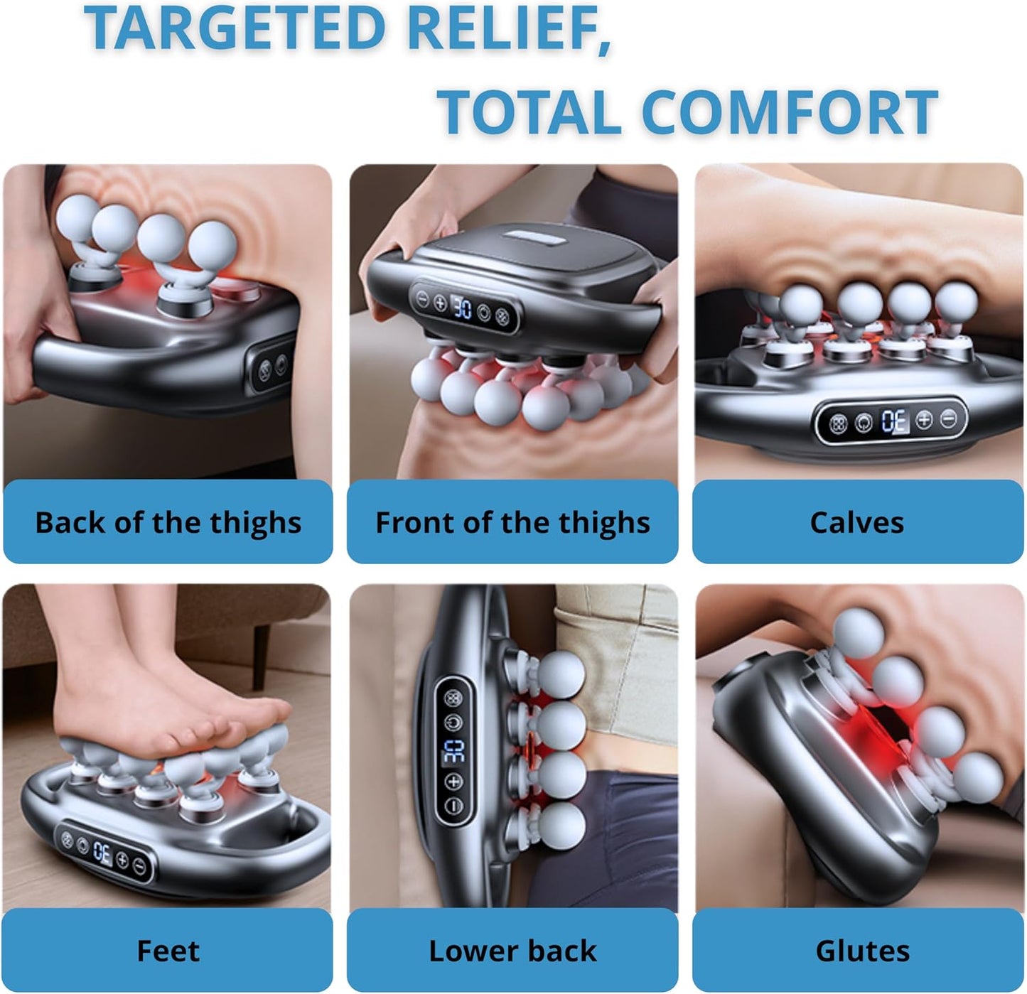 LEVILO 20 Head Massage Gun Deep Tissue for Neck, Shoulder, Back Massager – Percussion Massage Gun for Muscle Recovery – Quiet, Portable & Powerful Full Body Tool – Ideal Gift for Men & Women