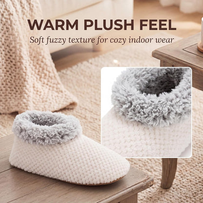 Cozylook Fuzzy Slippers for Women Indoor Soft Sole Slipper Socks