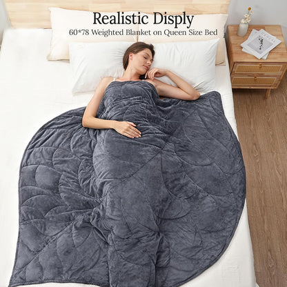 Kaisa Weighted Lap Blanket 7 lbs 41" x 53", Cozy Luxury Crystal Velvet Small Weighted Blanket for Adults, Portable Travel Weighted Blanket for Relaxation, All-Season Blanket, Machine Washable, Green