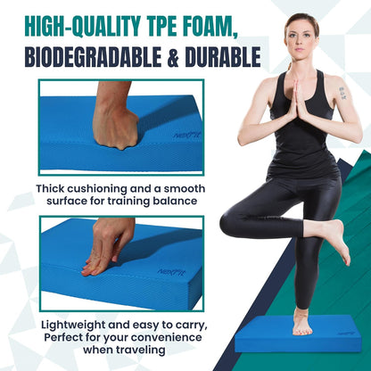 High-Density Balance Pad - Durable TPE Foam Balance Pad Physical Therapy, Foam Exercise Pad with Non-Slip Surface, Lightweight for Home & Gym Workouts, Core Strength & Balance Enhancement