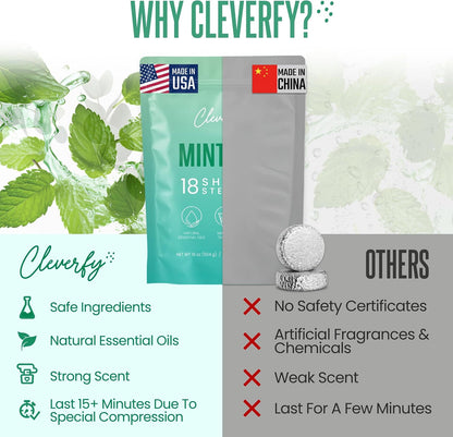 Cleverfy Shower Steamers Aromatherapy Gifts for Women and Men, 18 Tablets