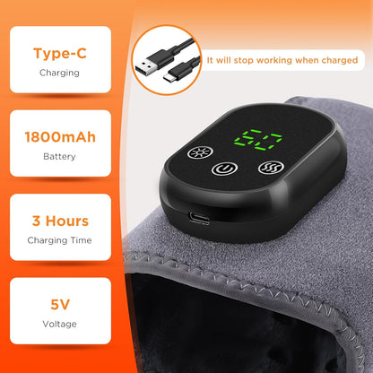 Cordless Ankle Heating Pad Neuropathy Foot Massager, FSA Eligible Items List, Ankle Massager for Pain Relief, Heated Ankle Wrap Heating Foot Massage with 5 Heats, 3 Vibration Modes