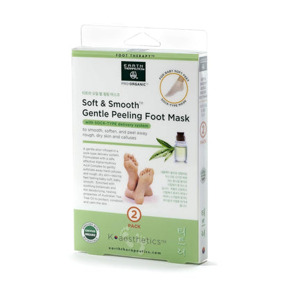 Earth Therapeutics Soft & Smooth Gentle Peeling Foot Mask - 2 Pairs