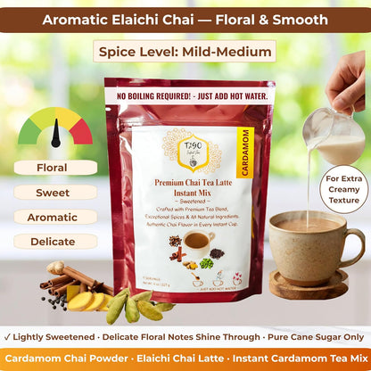 T2GO Authentic Karak Masala Chai Tea Mix – Just Add Water, 8 oz | Bold karak-style masala chai — real milk & spices in every scoop, no simmering