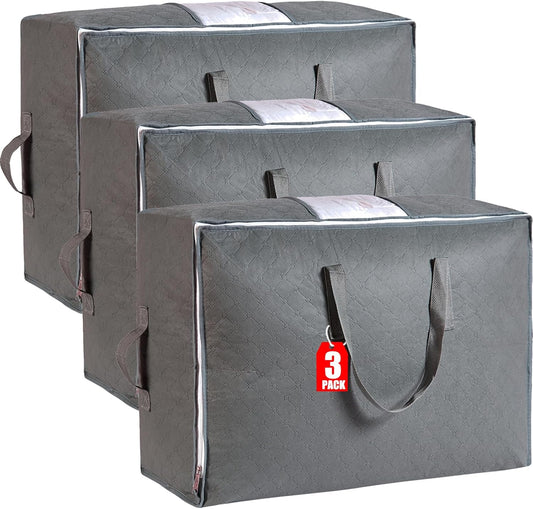 105L Extra Large Storage Bag for Blankets Comforters Bedding Clothes Pillow