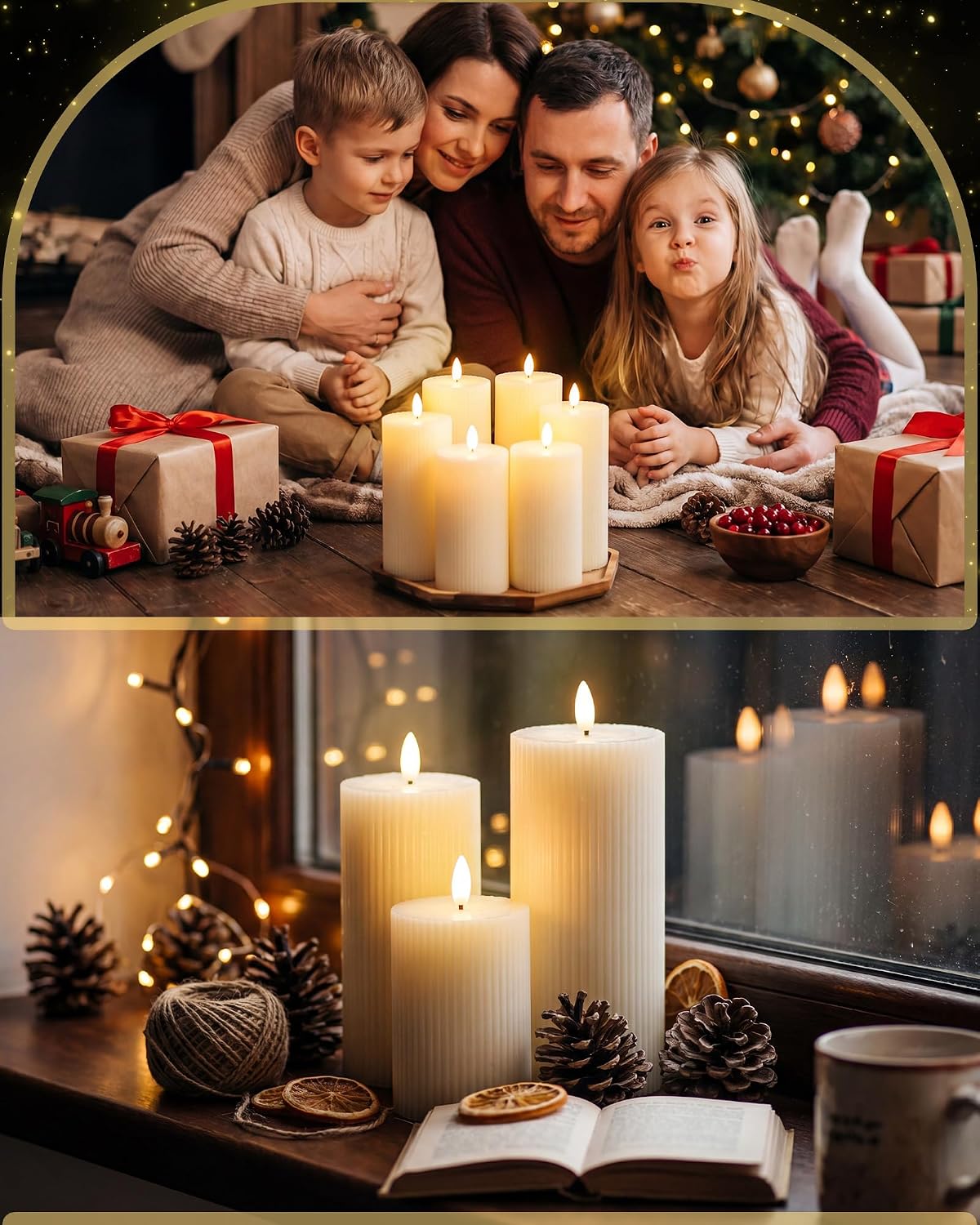 VIHOSE 12 Pack White Flameless Candles Set with Remote and Timer Flickering Flameless Battery Candles Flat Top LED Pillar for Wedding Outdoor Home Festival Decoration(D 3'' H 4'' 5'' 6'')