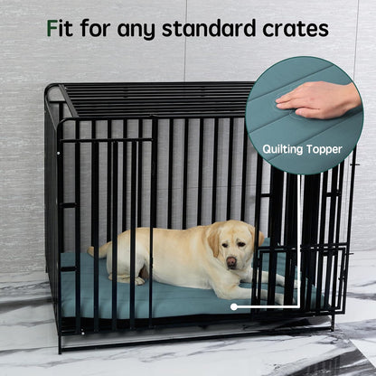 BALANCE Dog Crate Bed, Orthopedic Dog Bed Pad with Waterproof Liner, Washable Crate Foam Pet Mat for Large, Medium, Puppy Dogs Breeds, Mint Leaf, 36“x23”x1.6“