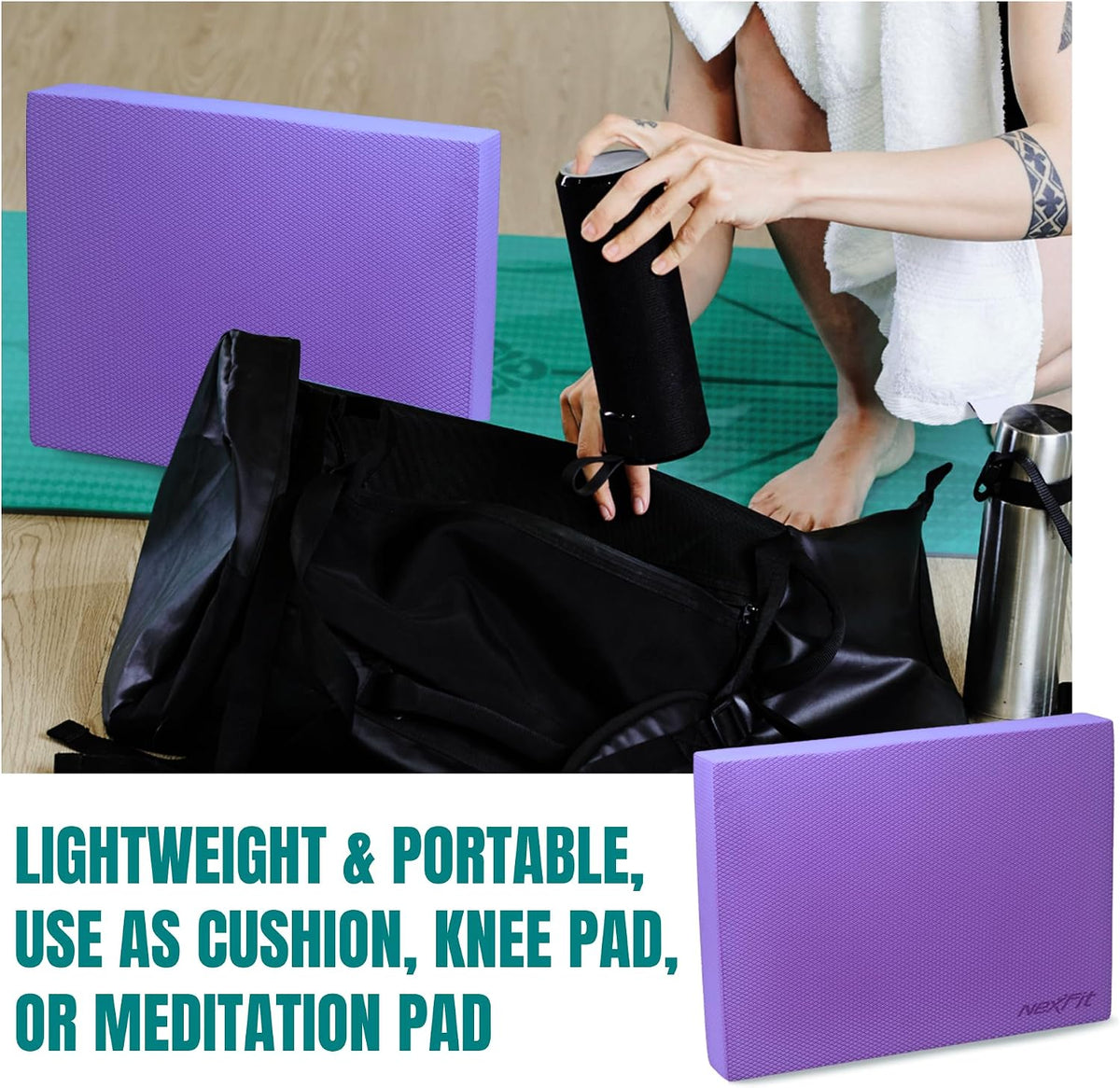 High-Density Balance Pad - Durable TPE Foam Balance Pad Physical Therapy, Foam Exercise Pad with Non-Slip Surface, Lightweight for Home & Gym Workouts, Core Strength & Balance Enhancement
