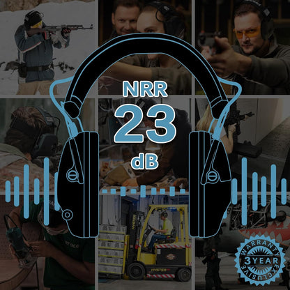 PROHEAR Electronic Ear Protection for Shooting with 4X Sound Amplification, Gun Range Hearing Protection Muffs, NRR 23dB Noise Reduction Headphones for Hunting, Green