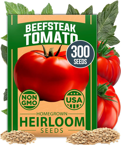 HOME GROWN Beefsteak Tomato Seeds, 300+ Seeds, Solanum lycopersicum