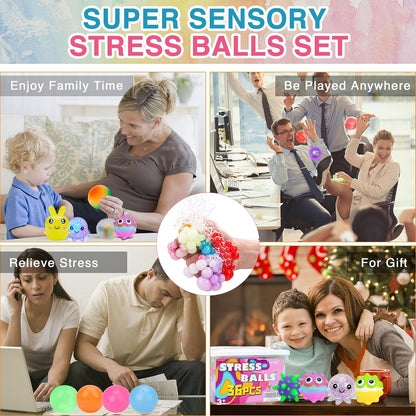 36 Pack Stress Balls, Squishy Balls, Squishy Fidget Stress Relief