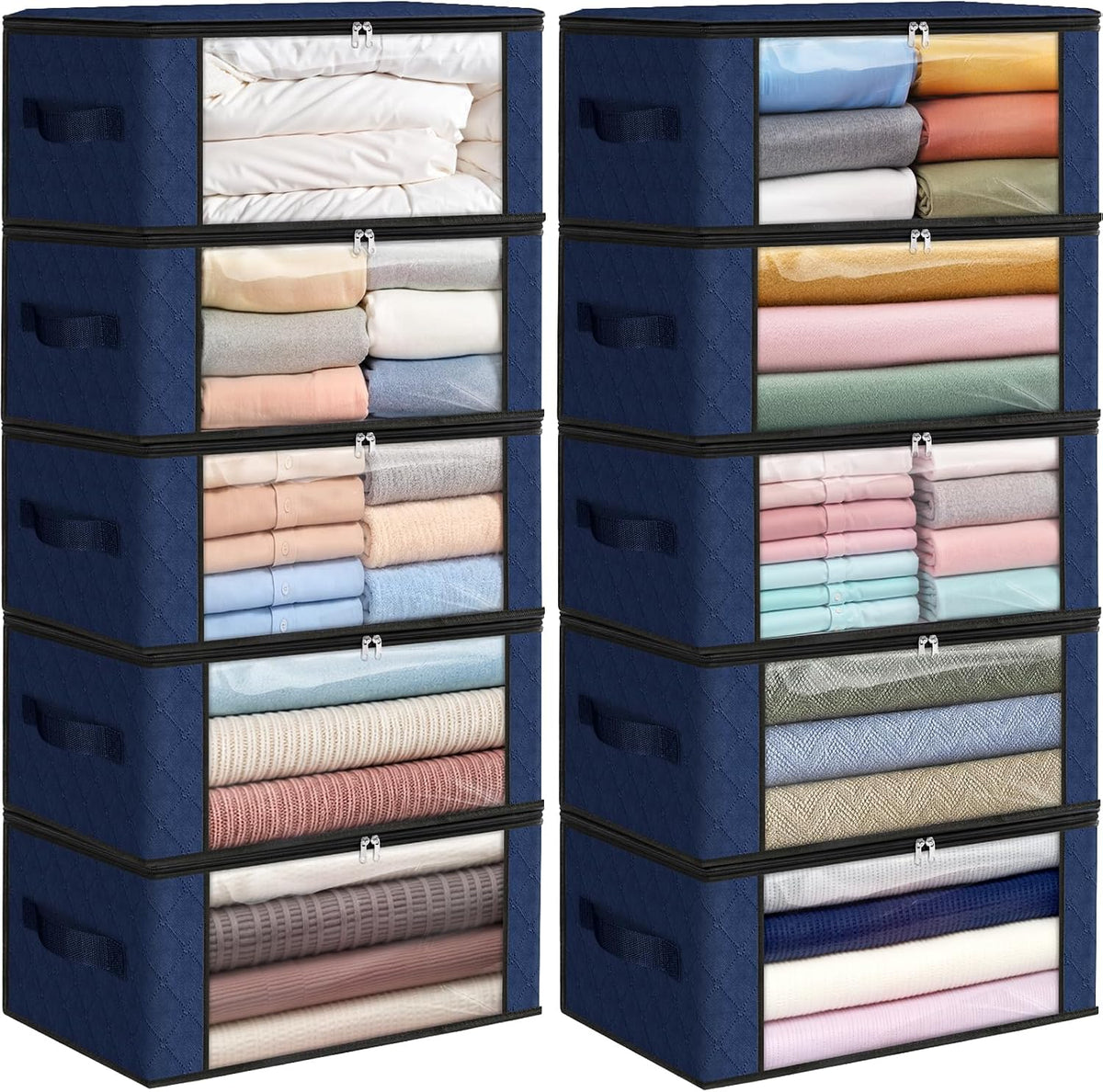 Fab totes Storage Bags for Clothes Blanket Storage Bins with Lids
