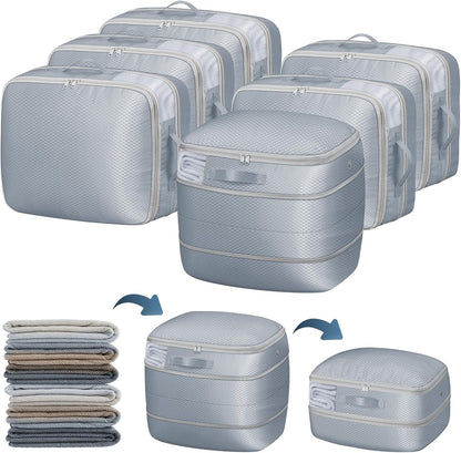 DIMJ Comforter Storage Bag - Blanket Storage Organizer Compression Bags, Large Capacity Ultra Space Saving Self Compression Organize for Bedding, Pillow, Duvet, Sheet Storage with Zipper Window