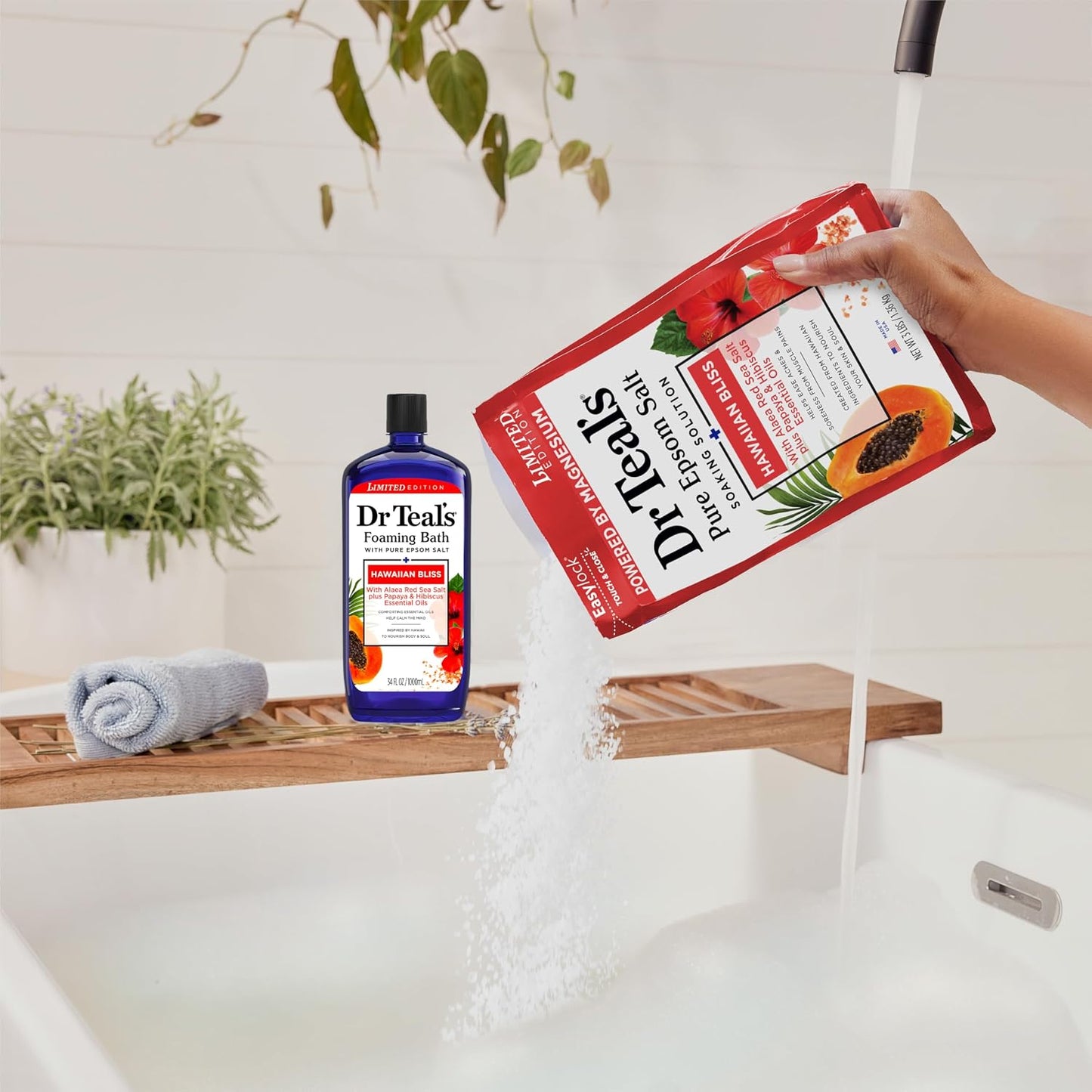 Dr Teal's Epsom Salt Magnesium Soak, Limited Edition Hawaiian Bliss, 3 lbs