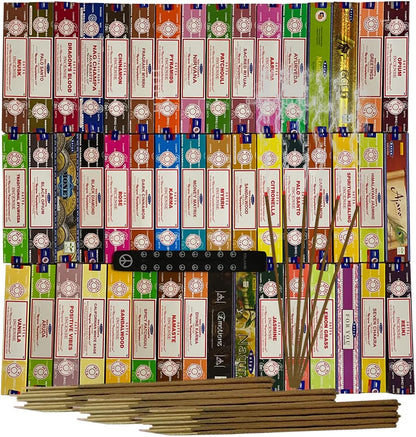 TRUMIRI Incense Stick Holder Bundle with Satya Sai Baba Nagchampa 250g Bulk Incense Sticks Nag Champa Agarbatti - Pack of 1 (Approx 250 Insence-Sticks)