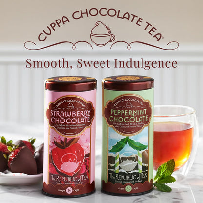 The Republic of Tea Cuppa Chocolate Strawberry Herbal Tea, 36 Count