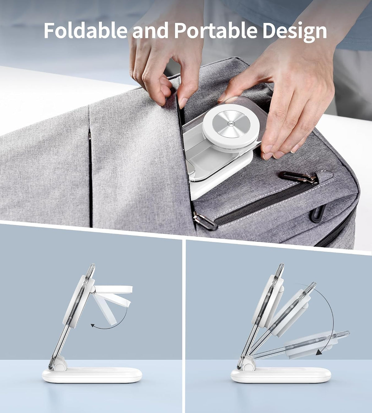 Mukiya 3 in 1 Magnetic Wireless Charging Station for Apple Devices