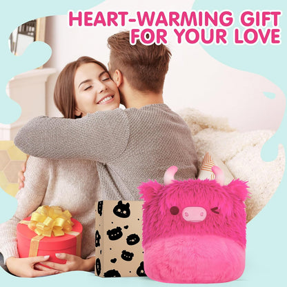 Mewaii Ultimate Softness Highland Cow Wearable Blanket Hoodie –Expertly Designed for American Body Full Coverage with Easy Movement Oversized Warm Cozy Flannel Blanket Cute Highland Cow Gift for Women