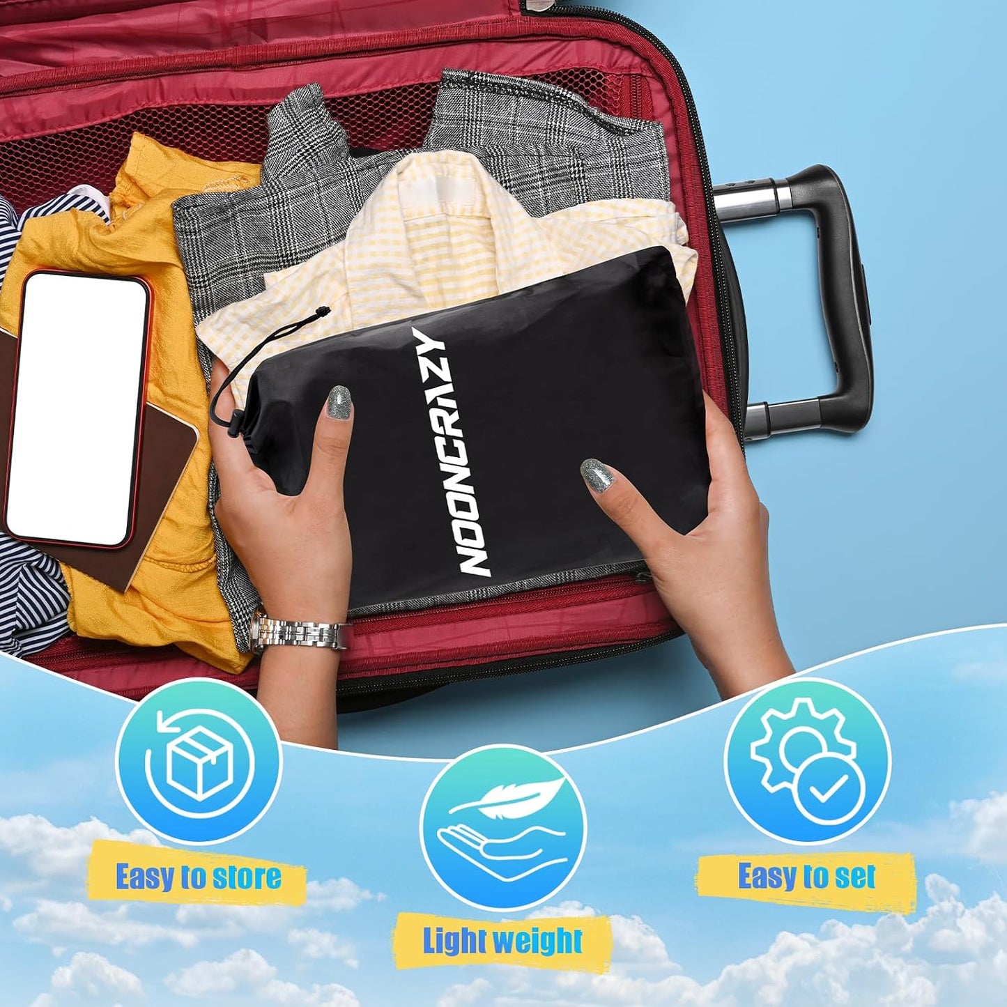 Airplane Foot Hammock, No Collapse Foot Rest for Plane Travel with Extended Adjustment Strap, Portable Desk Foot Hammock with Thickened Foam, Foot Sling Travel Essentials to Relax Your Feet