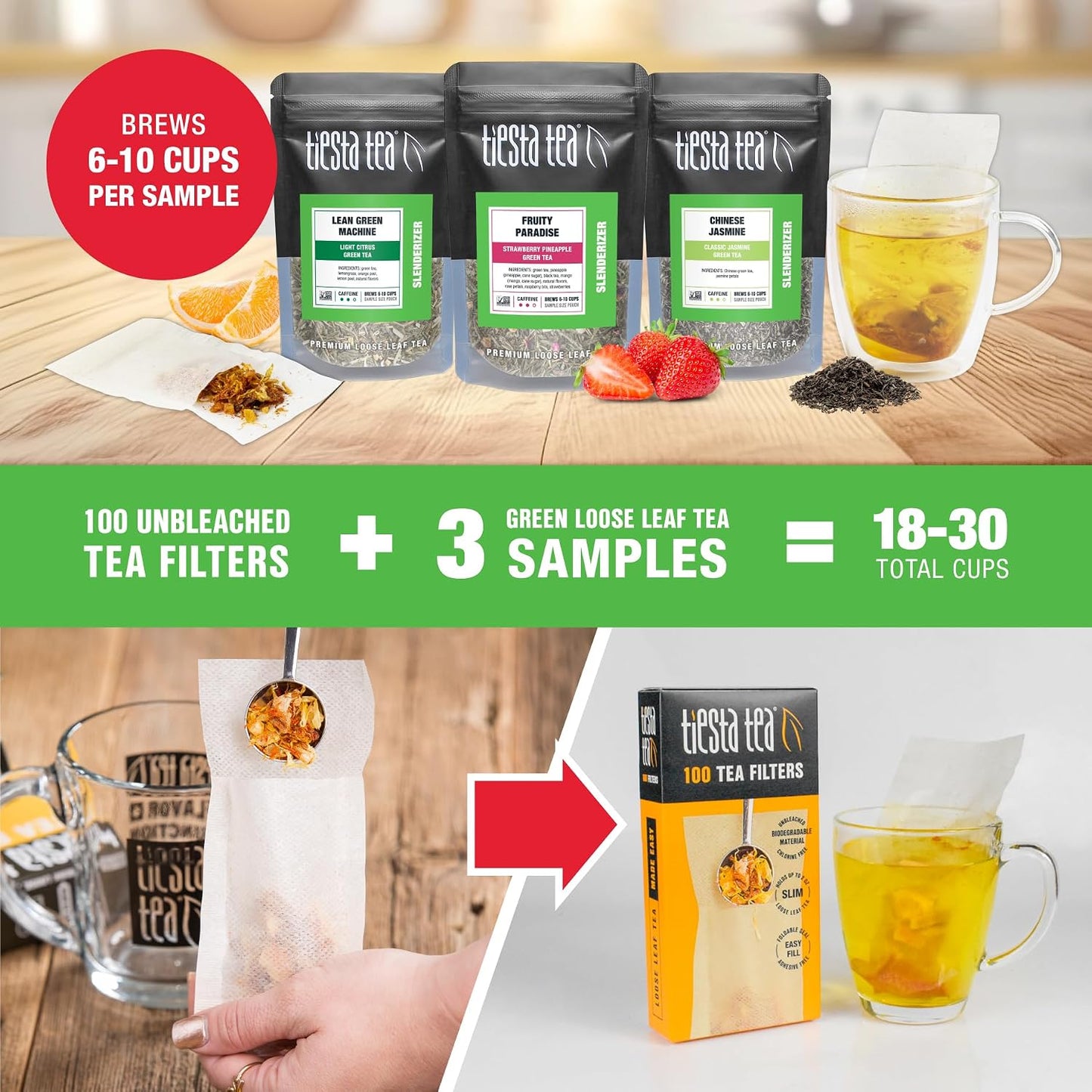 Tiesta Tea Premium Starter Loose Leaf Sampler Kit - Classic Tea Blends