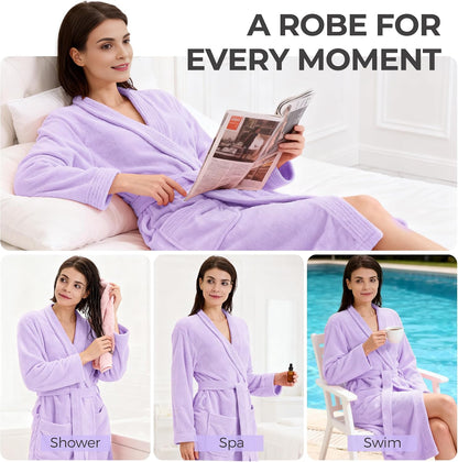 PJGGZ Towel Robe for Women – Soft Absorbent Kimono Bathrobe, Quick-Dry Spa Shower & Hotel Use