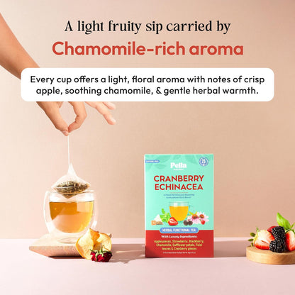 Pella Nutrition Cranberry Echinacea Herbal Functional Tea - 25 Teabags