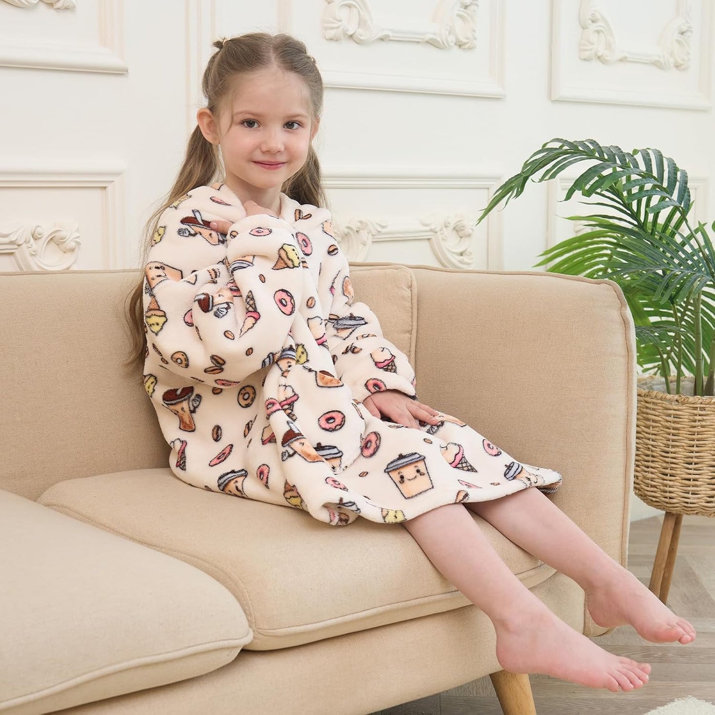Fiosnow Glow in the Dark Unicorn Blanket Hoodies for Kids 6-13YR Oversize Wearable Blanket Hoodies for Boys Girls Teens