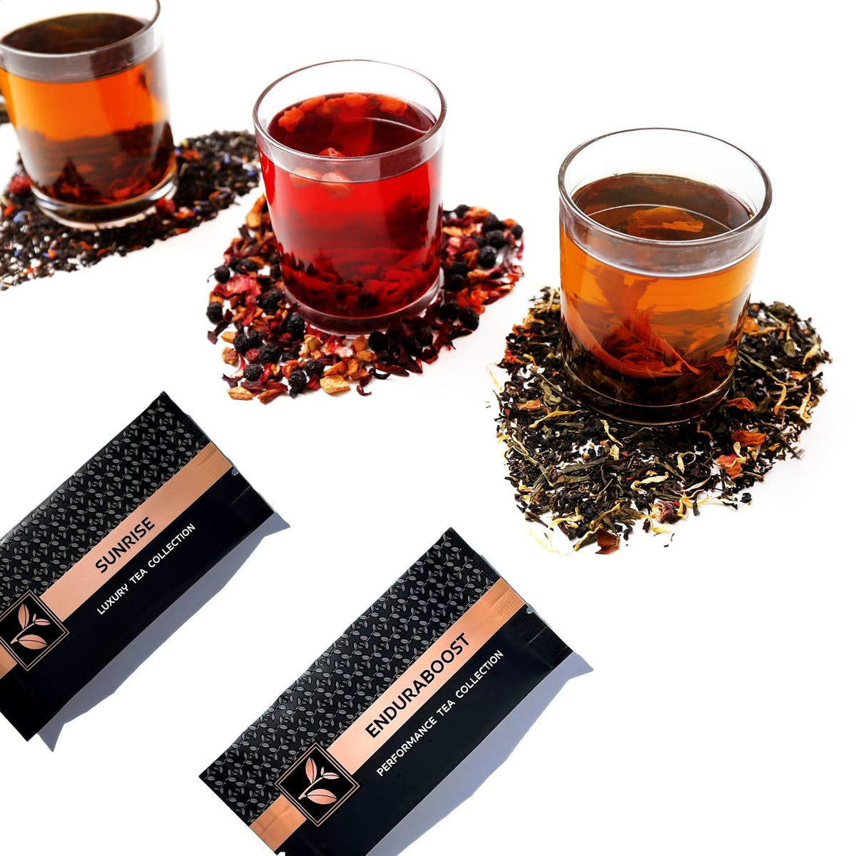 Pure And Easy Tea, Premium Tea Flight Gift Set, 30 Individual Loose Leaf Tea Packets, 10 Blend Tea Sampler, Herbal & Caffeinated Variety Pack, Luxury Gift Box, Makes 60 Cups