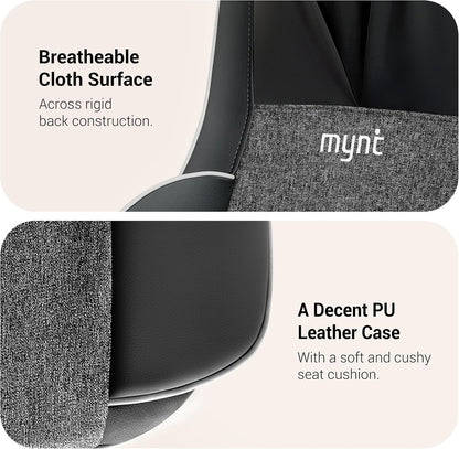 Mynt FSA Eligible HSA Approved Shiatsu Neck and Back Massager for Chair with 10 Deep Kneading Nodes, 2D & 3D Back Massage with Heat, Portable Spot Massage Chair Pad (Black)