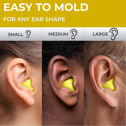 Peace&Quiet | PQ Wax Ear Plugs for Sleeping, Swimming - Soft Noise Cancelling Silicone Gel Wax Earplugs for Sleep and Swimmers, Sound Blocking Level of 32 Db, Color: Blue