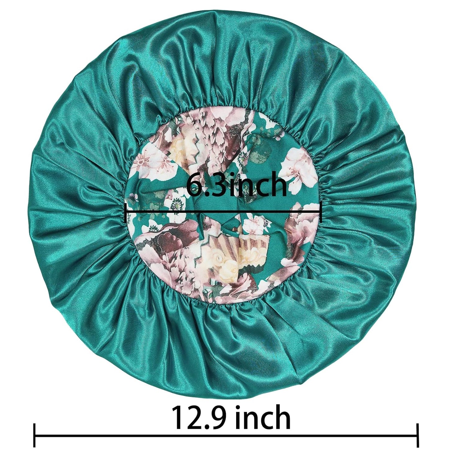 3 Pack Satin Bonnet Silk Hair Bonnet for Sleeping, Sleep Bonnets for Women Large Wide Soft Band Sleep Cap for Curly Hair Braids