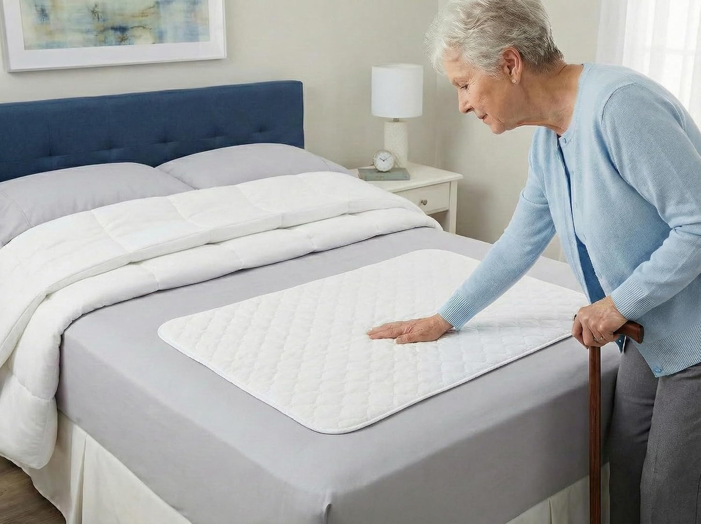 RMS Ultra Soft 4-Layer Washable and Reusable Incontinence Bed Pad, 34"x36"