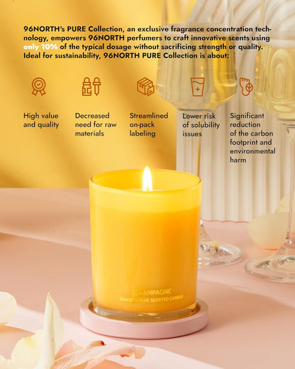 96NORTH Luxury Vanilla Soy Candles | Large 3 Wick Jar Candle | Up to 50 Hours Burning Time | 100% Natural Soy Wax | Relaxing Aromatherapy Aesthetic Candle | Housewarming Gift for Men and Women