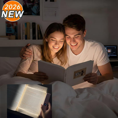 XL LED Flat Book Light for Reading at Night in Bed, Matte Pink