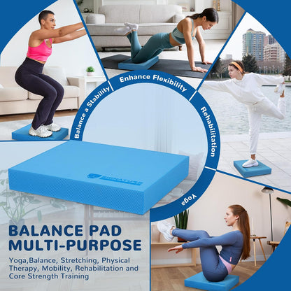 Fitvids Balance Pad, Nonslip Foam Balance Pad, Professional Foam Exercise Pad for Fitness, Stability Training and Physical Therapy, Multiple colors