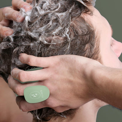 Ecoed Scalp Massager Shampoo Brush, Scalp Scrubber & Exfoliator (Natural)