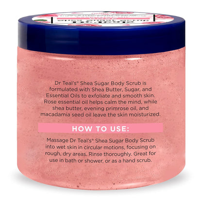 Dr Teal's Shea Sugar Sleep Scrub, with Melatonin, Lavender, & Essential Oils, 19oz (Pack of 3)