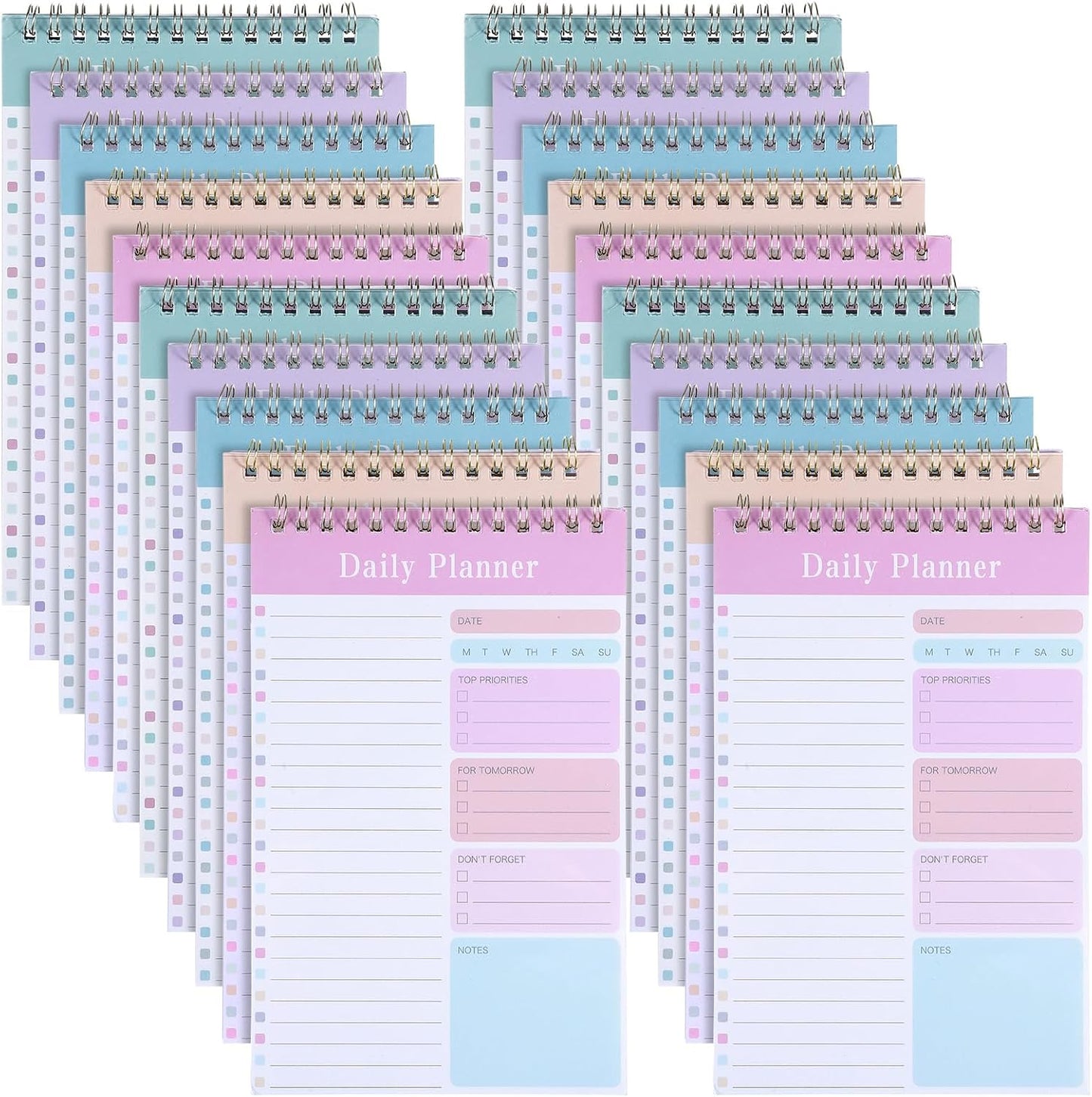 20-Pack Daily Planner Notepads – 5” x 8” Undated To-Do List Notebooks, 30 Sheets Each – PVC Cover & Premium Paper for Office and Home Organization