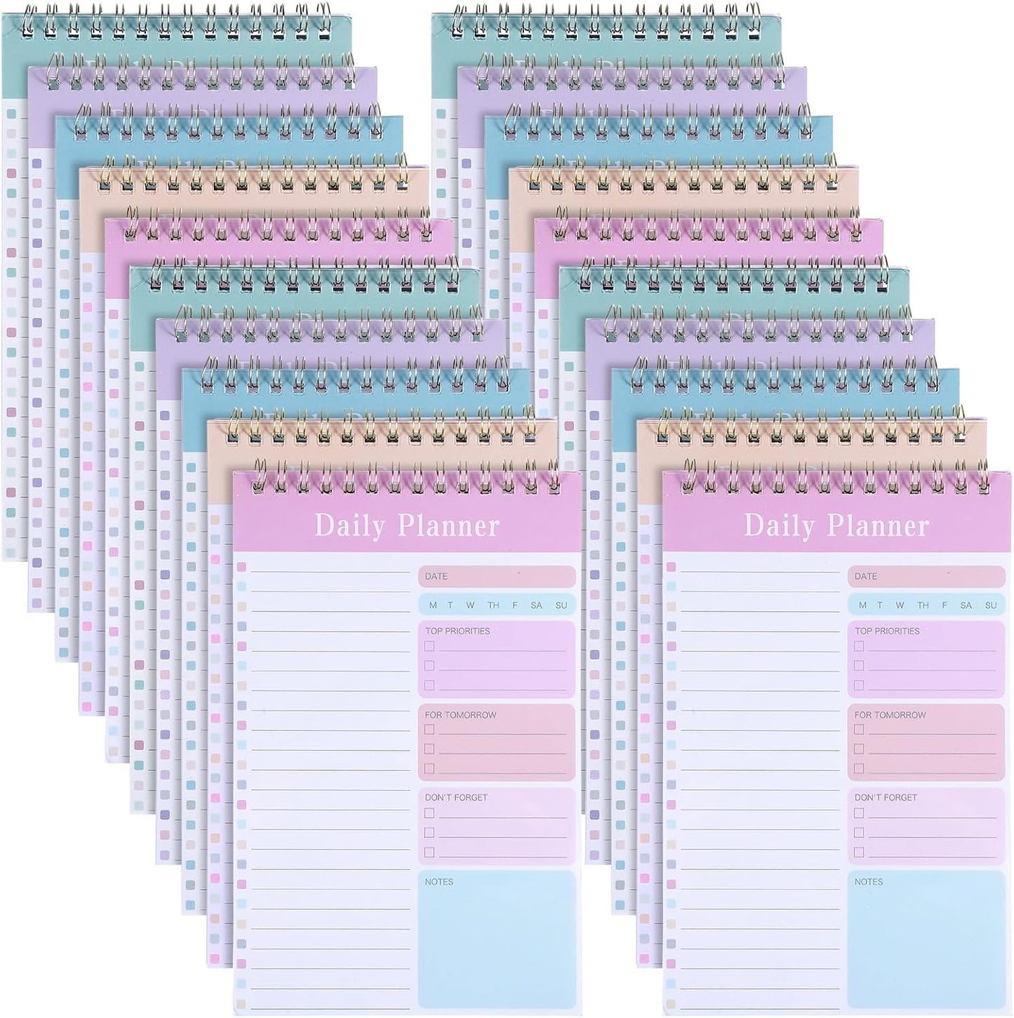 20-Pack Daily Planner Notepads – 5” x 8” Undated To-Do List Notebooks, 30 Sheets Each – PVC Cover & Premium Paper for Office and Home Organization