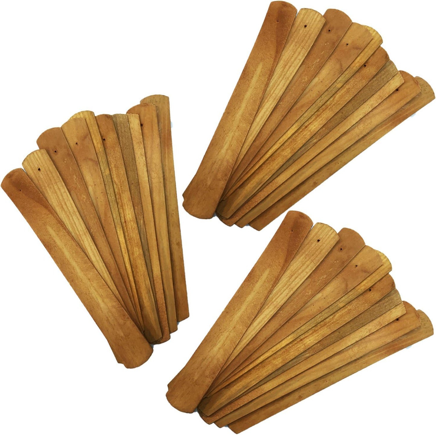TRENDBOX 10pcs Handmade Plain Wood Wooden Incense Stick Holder Burner Ash Catcher Natural Design Buddhist