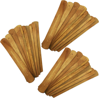TRENDBOX 10pcs Handmade Plain Wood Wooden Incense Stick Holder Burner Ash Catcher Natural Design Buddhist