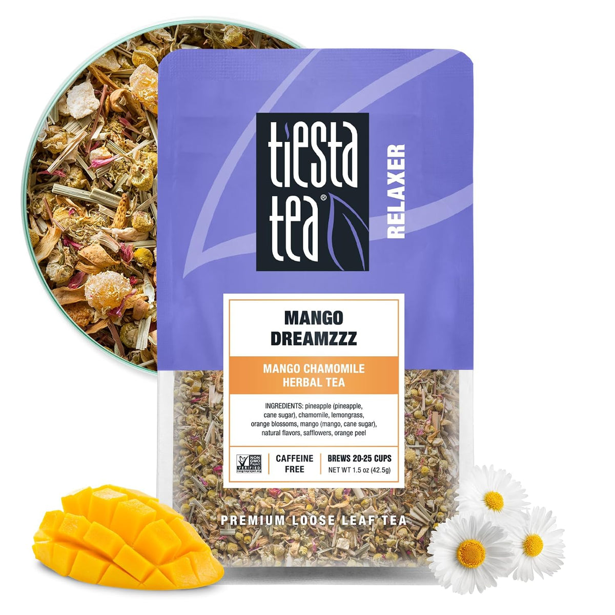 Tiesta Tea Mango Dreamzzz Chamomile Loose Leaf Herbal Tea 1.5oz