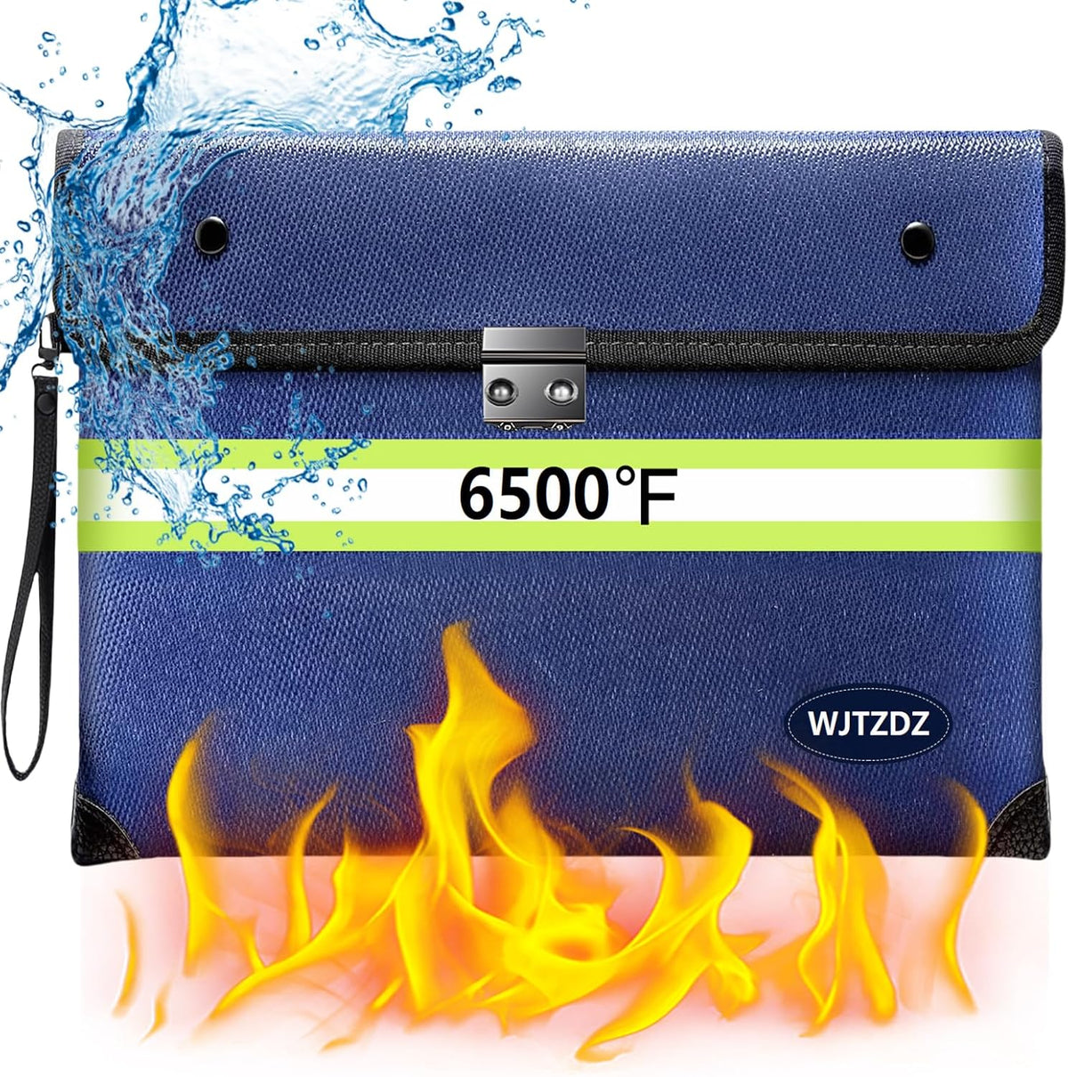 Upgraded Fireproof Money Bag,10 Layers of Heat Insulated Materials 6500°F