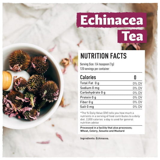 Eastanbul Echinacea Purpurea, Dried Echinacea Flowers & Leaves, 4.2oz